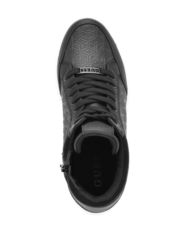 Guess wedge sneakers black discount