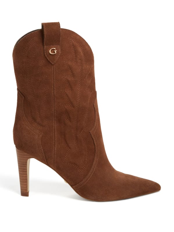 Calle Suede Western Booties GUESS