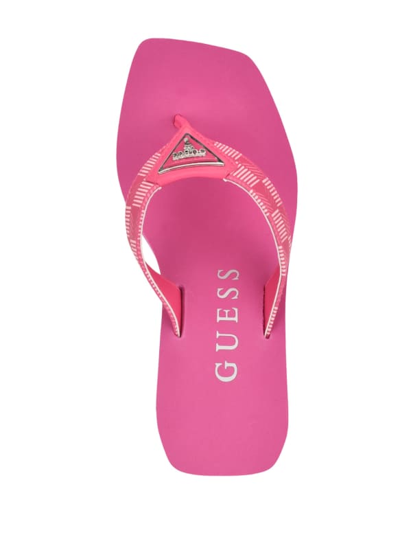 Pink guess sandals discount