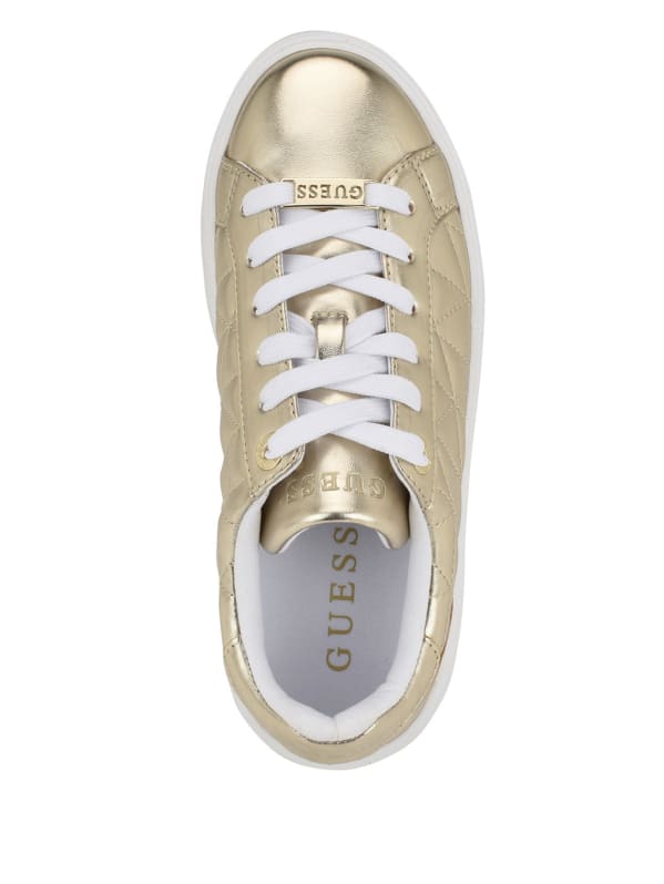 Desena Quilted Metallic Low-Top Sneakers | GUESS