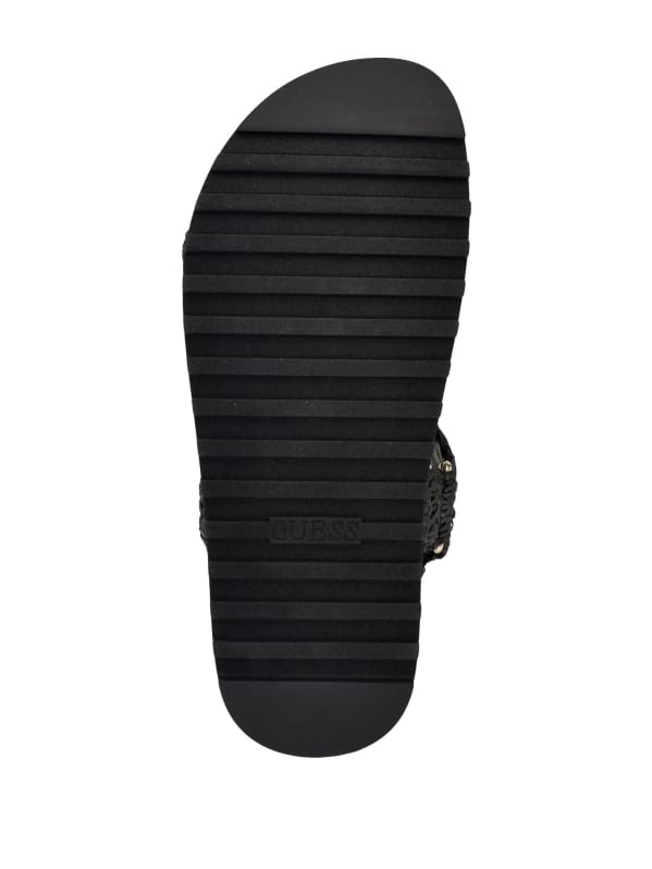 GUESS Fabrica Woven Sandals Black 6