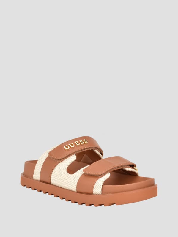 Fabulon Quattro G Two Strap Slides GUESS