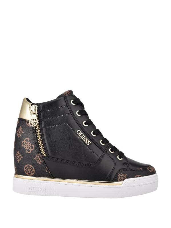 Guess high top sales wedge sneakers