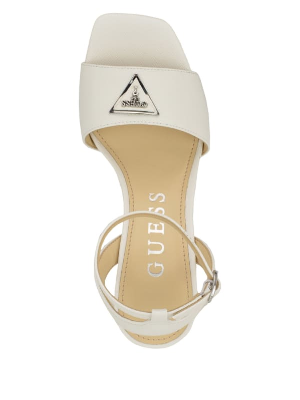 Guess white heels shop