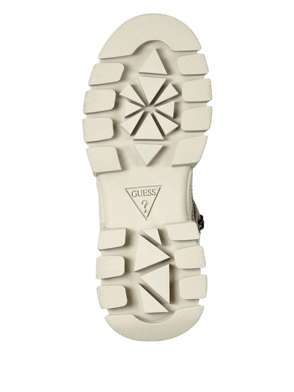 guess women's haler lace up combat booties