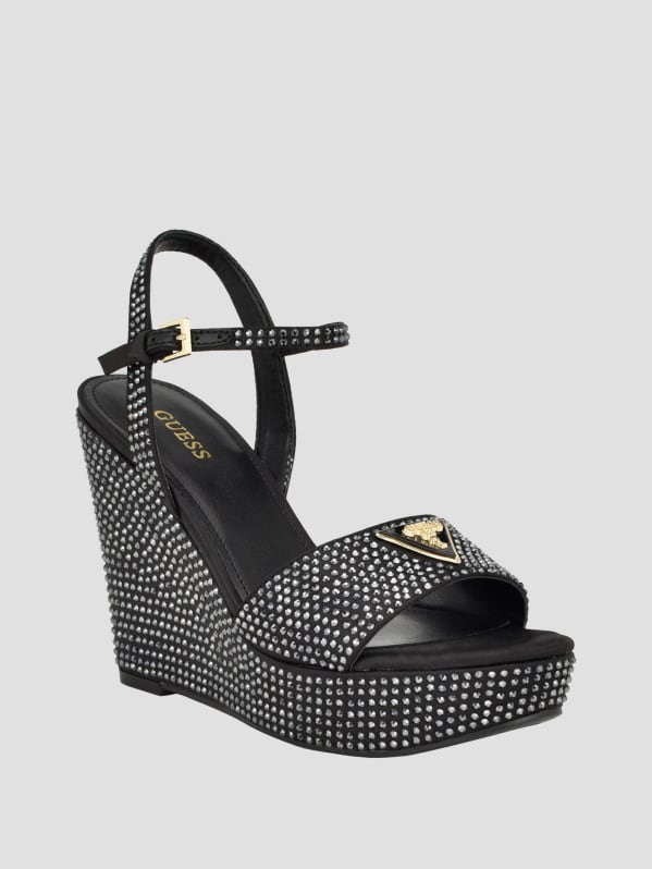 Guess gold wedges discount