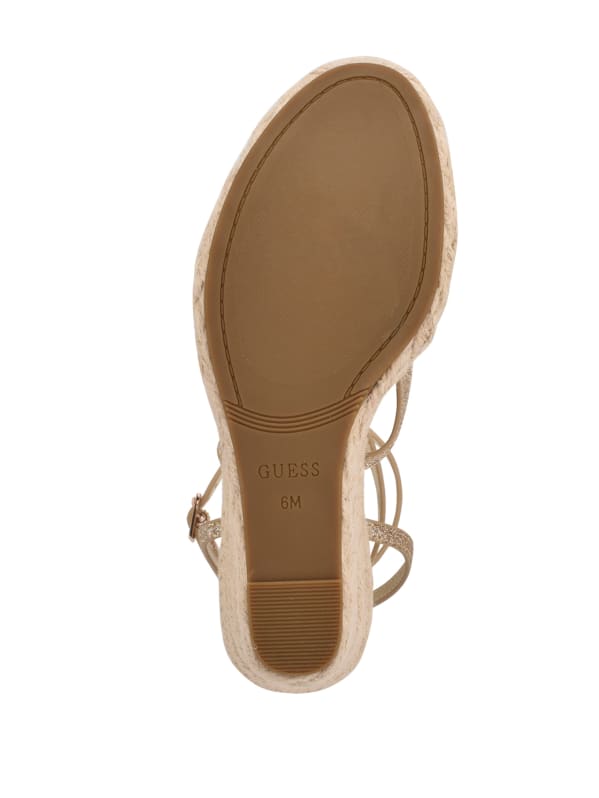 Guess tan wedges best sale
