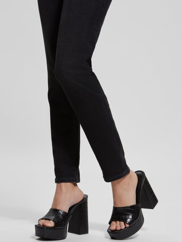 Black croc mules online