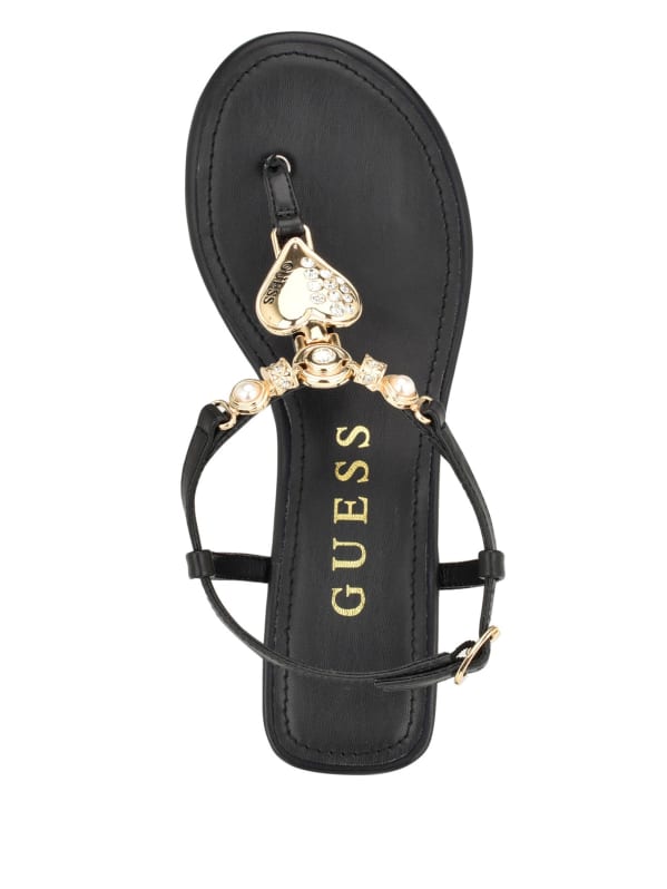 Jiarella T Strap Signature Sandal GUESS