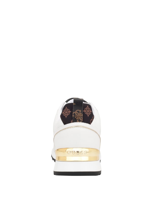Guess white and cheap gold sneakers