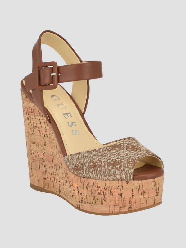 Lyrica Linen Wedges GUESS
