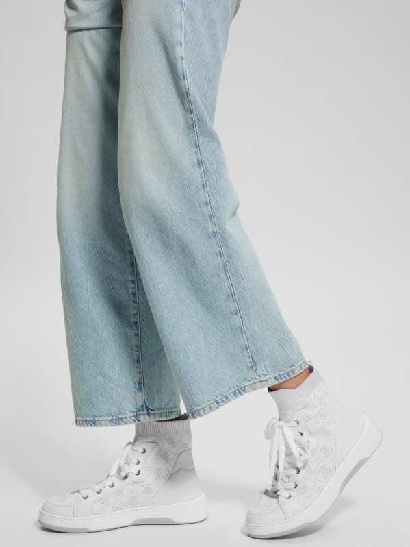 Guess white high top sneakers deals