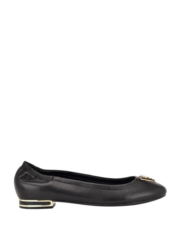 Triangle Black Ballet Flats GUESS