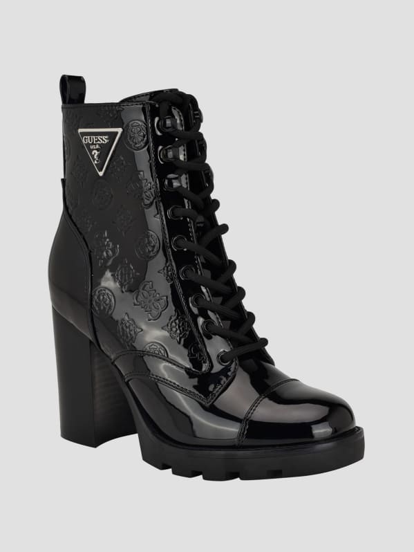 Guess patent leather boots store