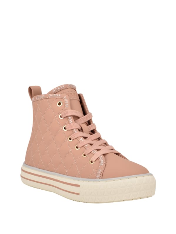 Pink quilted hotsell sneakers