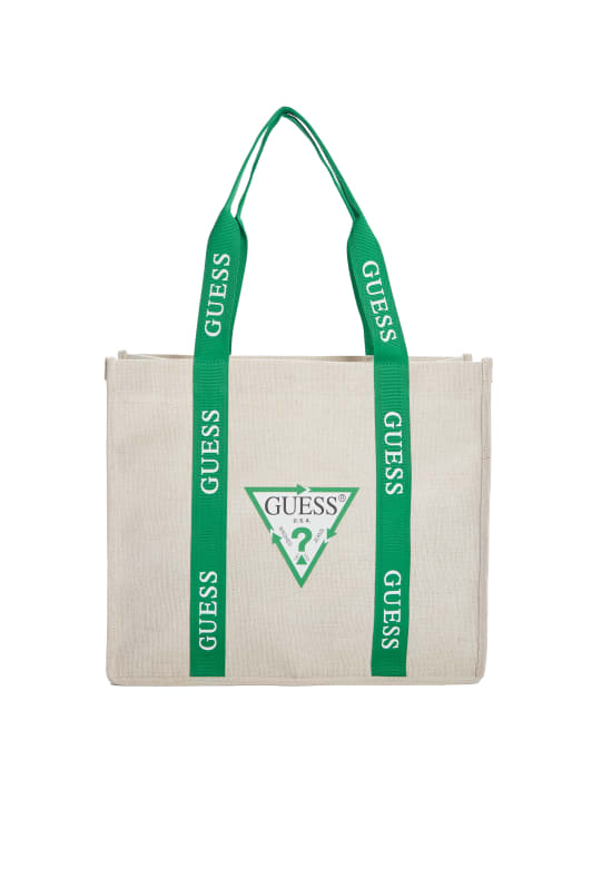 Guess canvas tote bag sales