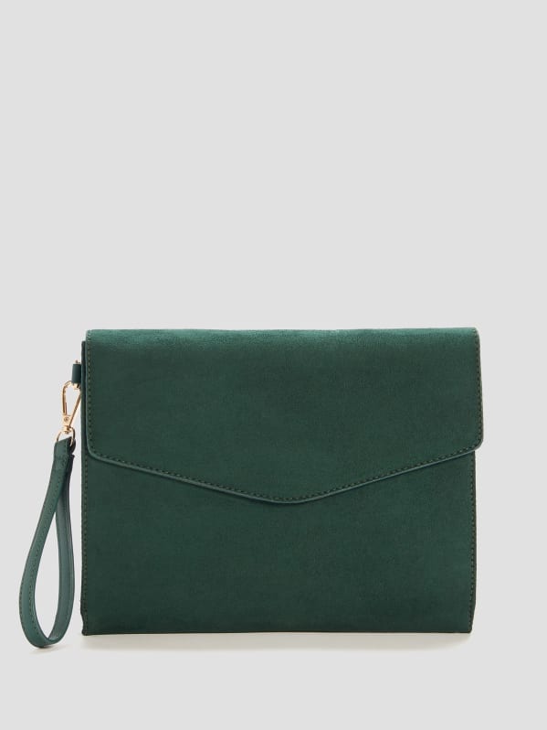 Faux Suede Wristlet GUESS