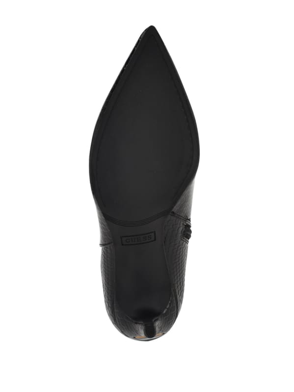 GUESS Richee Snakeskin Boots Black 10