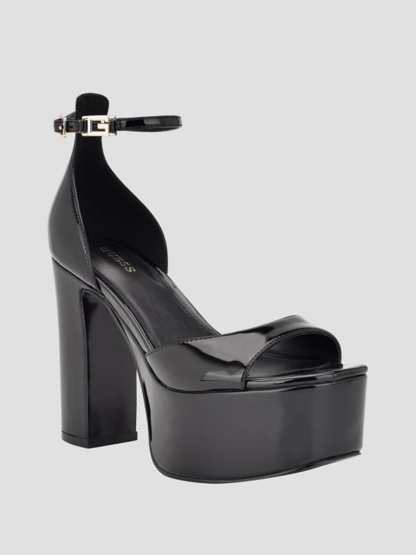 Guess black platform heels top