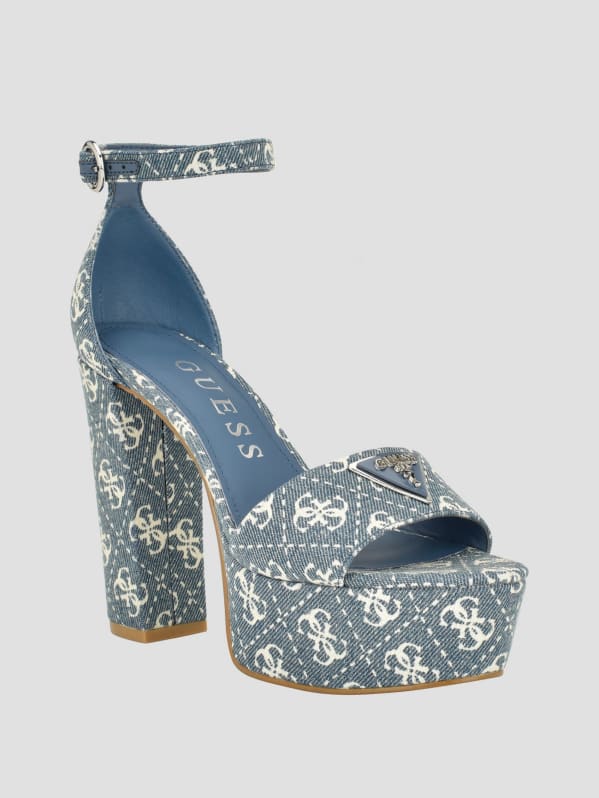 Guess denim heels online