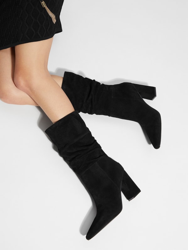 Yeppy Suede Slouch Booties GUESS