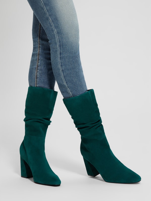 Green sales slouch boots