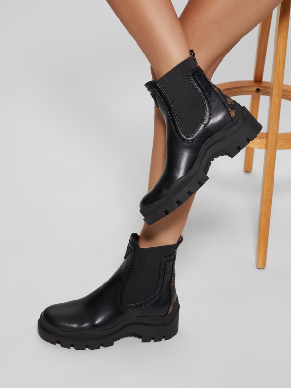 GUESS Yesses Signature Chelsea Booties Black 7