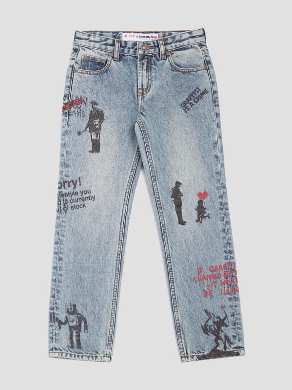 Graffiti Graphic Denim Jeans Kids 7 16 GUESS Canada