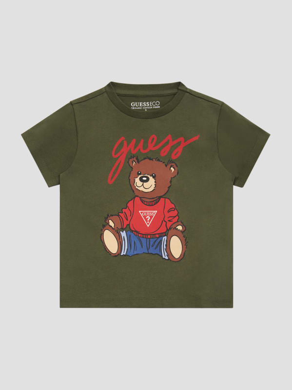 GUESS Eco Bear Logo Tee 3m 7 Green 5
