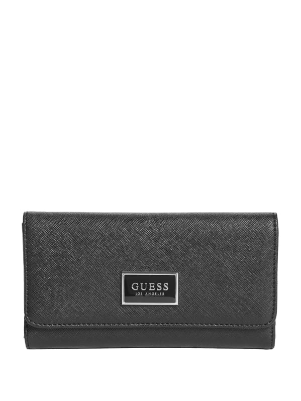 Abree Logo Saffiano Slim Wallet GUESS Factory