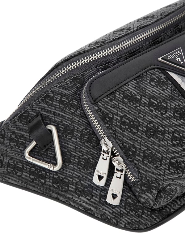 Guess waist bag leather black outlet