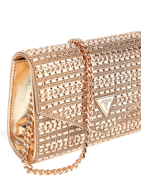 Guess gold clutch bag 2025