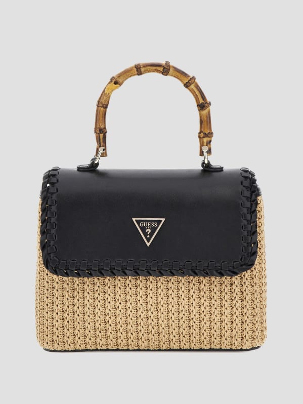 GUESS Heloisa Straw Crossbody Black One Size