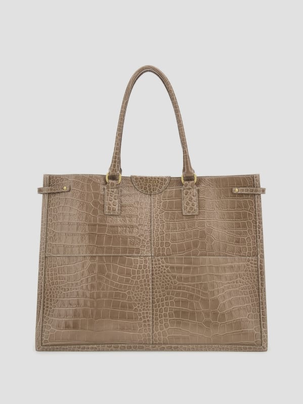 Croc leather tote sale