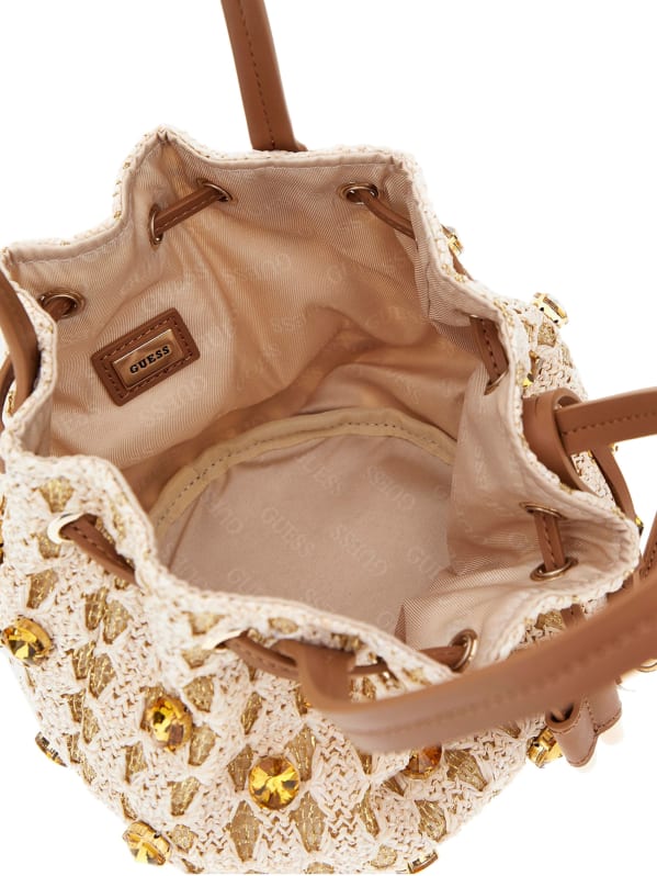 Loreny Embellished Bucket Bag GUESS Canada