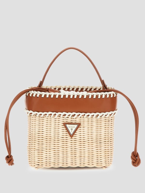Sveiney Straw Bucket Bag GUESS