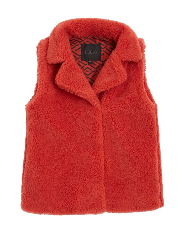 Kids faux fur vest clearance