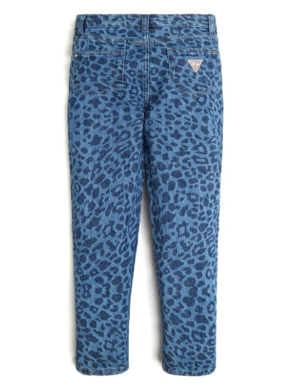 MiniMe Leopard Mom Jeans 7 14 GUESS