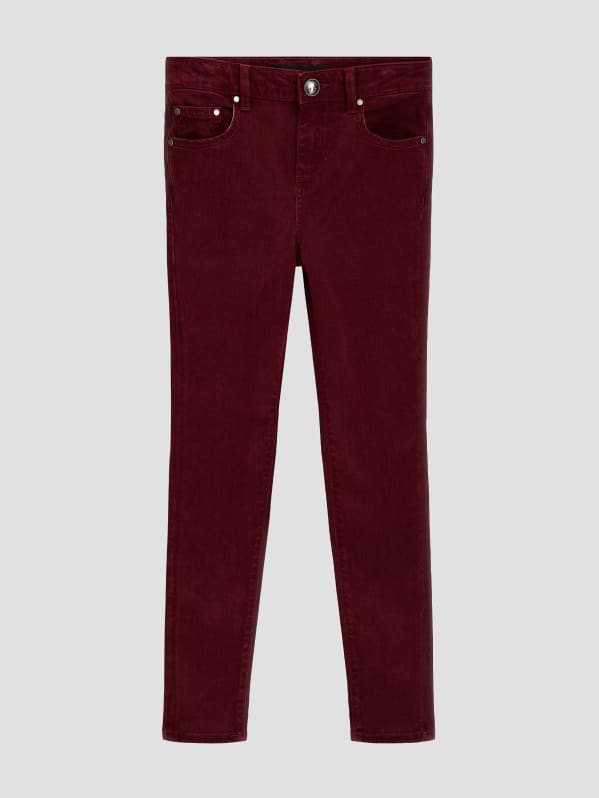 Velvet skinny pants shop