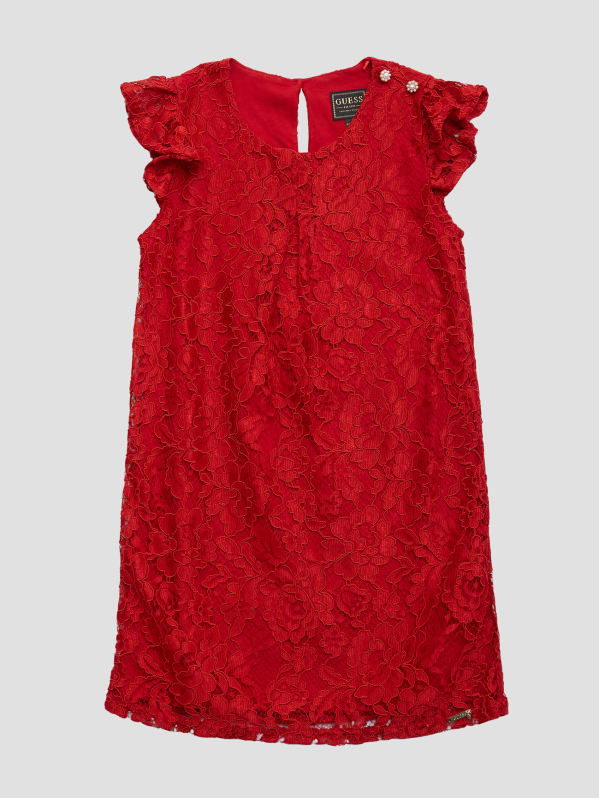 Guess red on sale lace dress