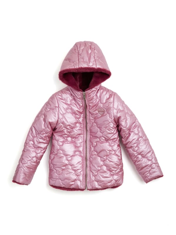 GUESS Reversible Hooded Jacket 7 16 Pink