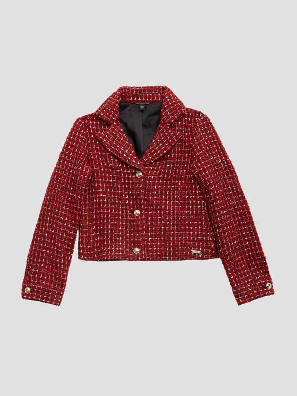 Guess bell sleeve boucle knit coat best sale