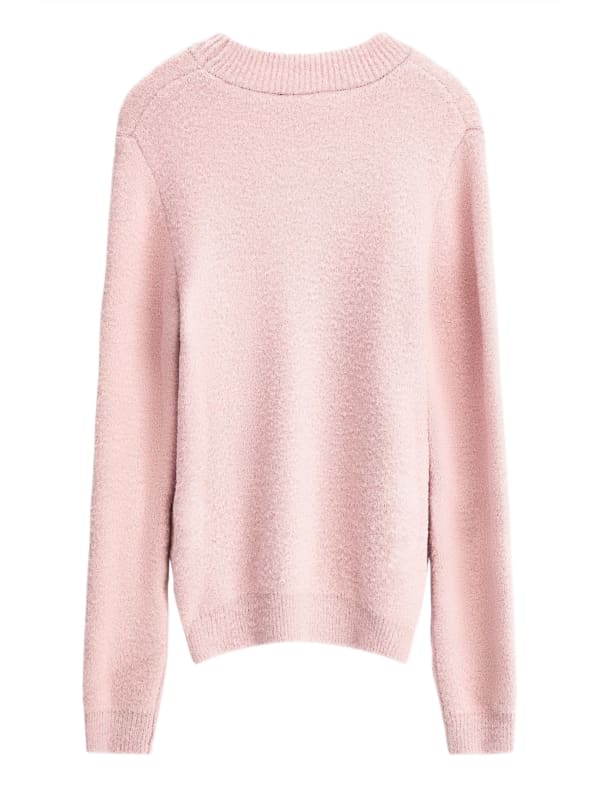 Light pink faux glitter CL knit , 260 gsm, 1 yard – www.