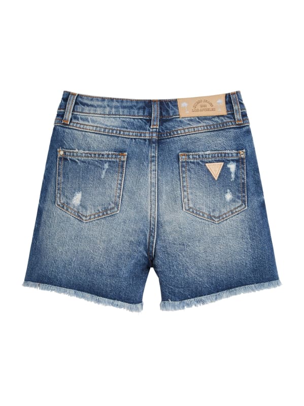 Crystal Studded Denim Shorts 7 16 GUESS Canada