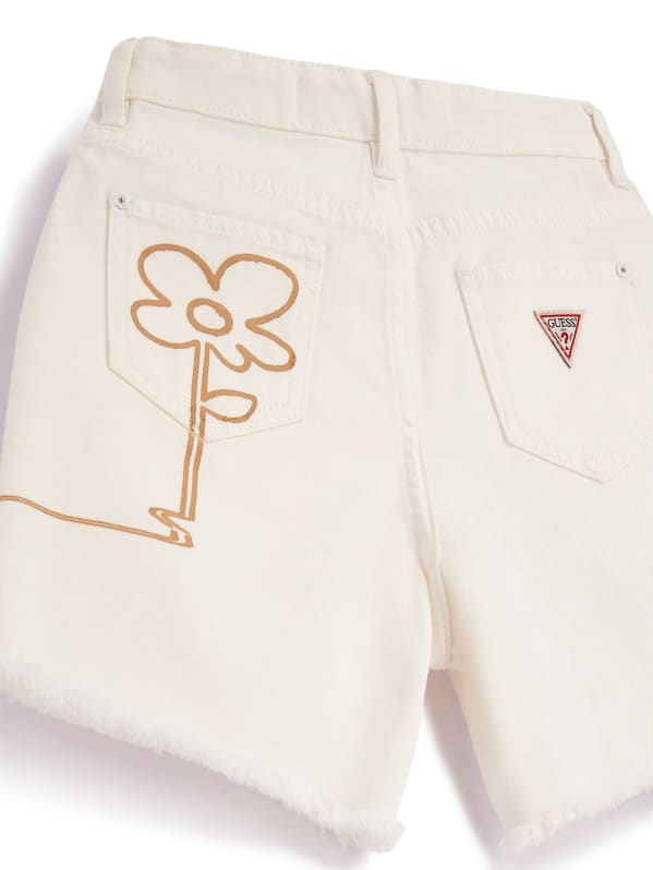 Keep It Real Tinted Denim Mom Shorts Kids 7 16 GUESS Canada
