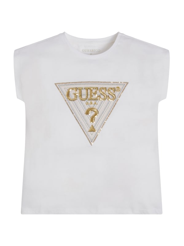 Gold and hot sale white guess shirt