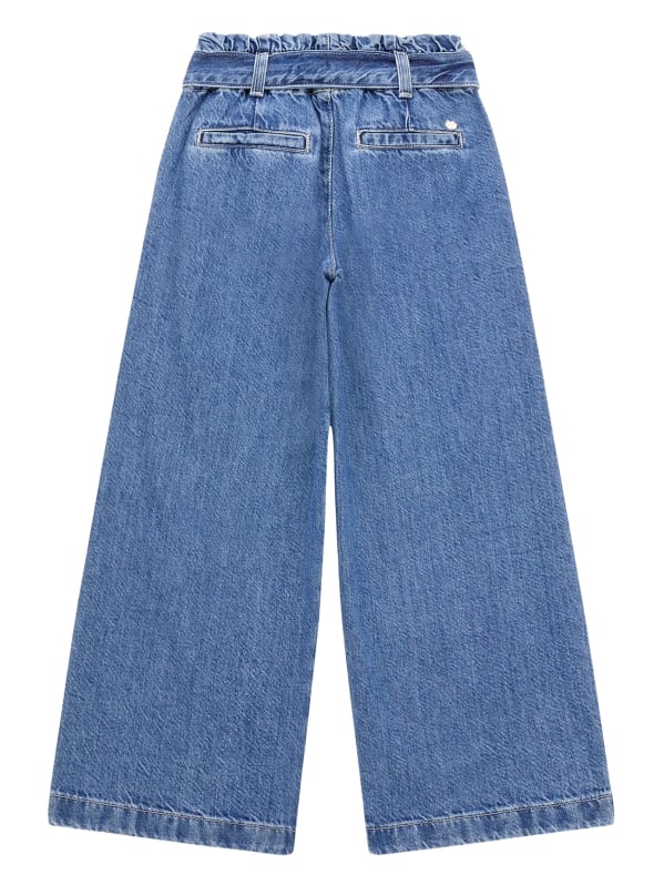 Denim paper bag trousers shop