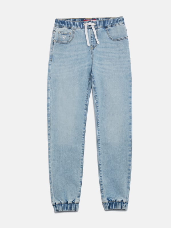 Guess denim joggers shop