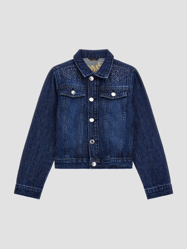Guess embroidered denim jacket hot sale