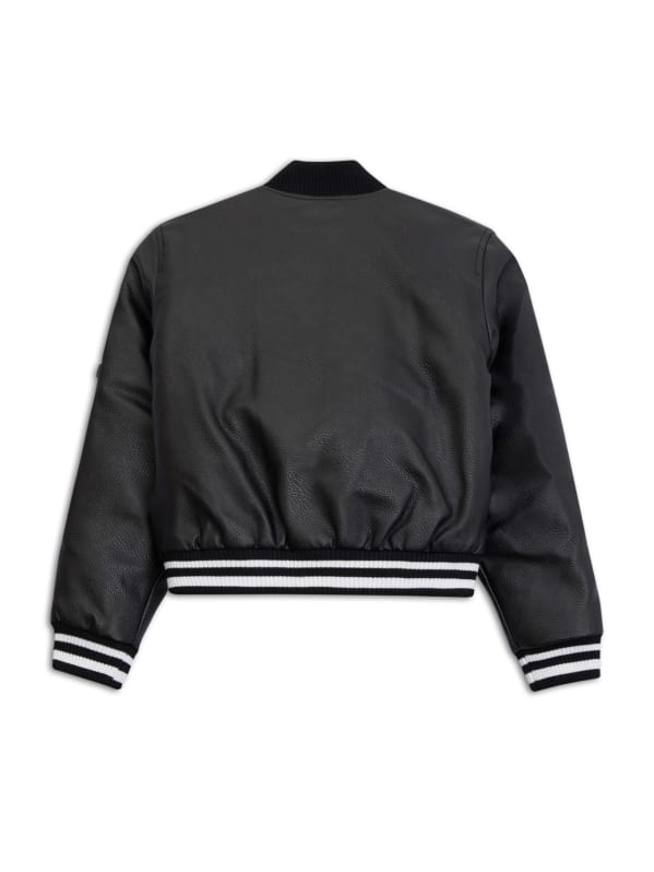 Ralia Faux-Leather Varsity Jacket (7-14) | GUESS Factory